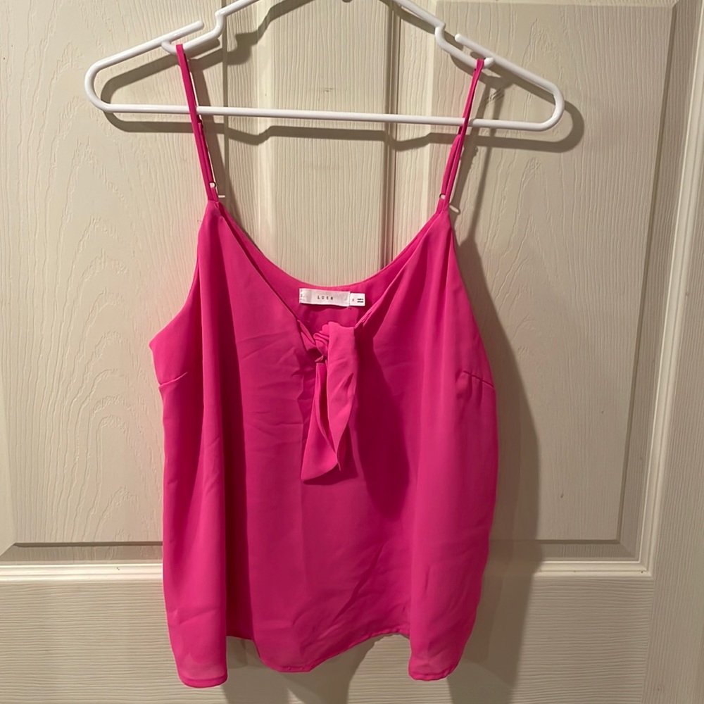 Lush hot pink spaghetti strap top.  Size medium.
